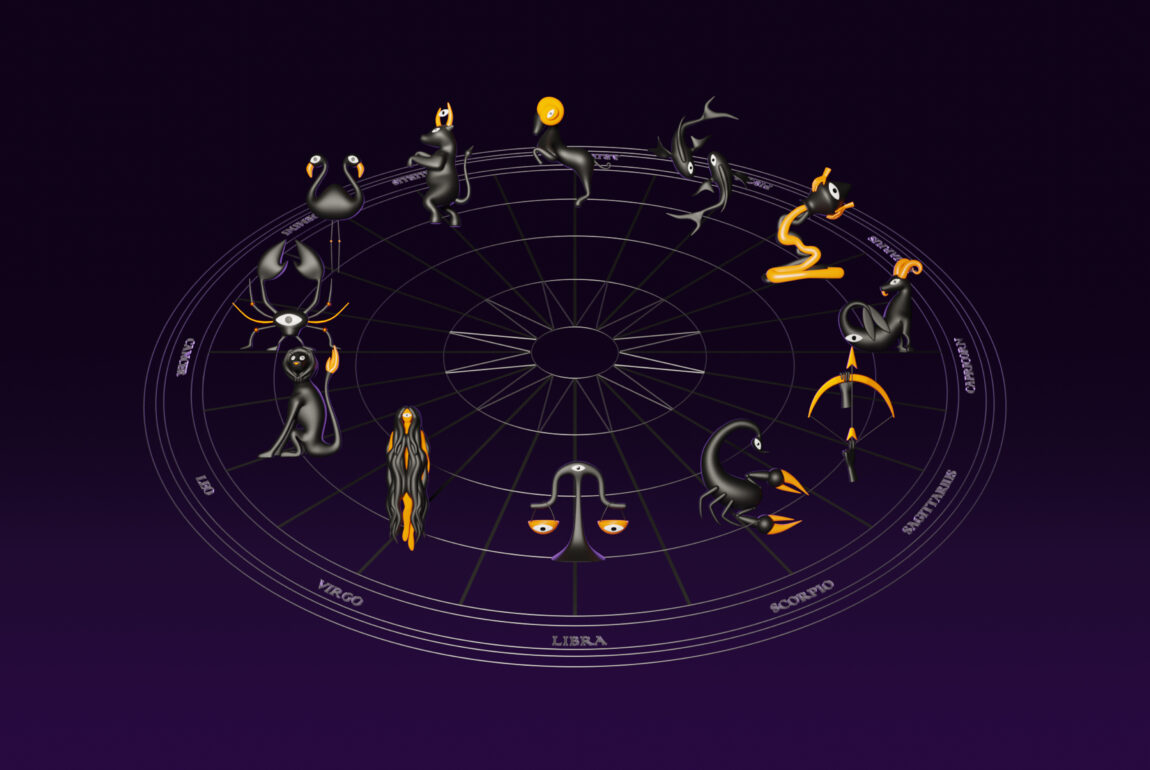 view 3d zodiac astrology sign 1